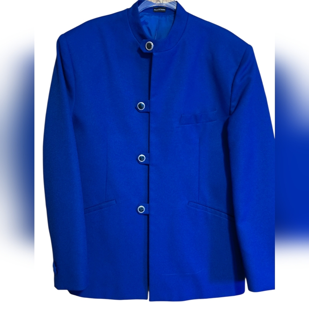Officer And Gentleman Military Style Royal Blue Men's Dress Coat 40R